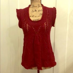 Cute Maroon Wool Sweater